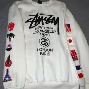 Stussy Around the World Sweatshirt. Medium